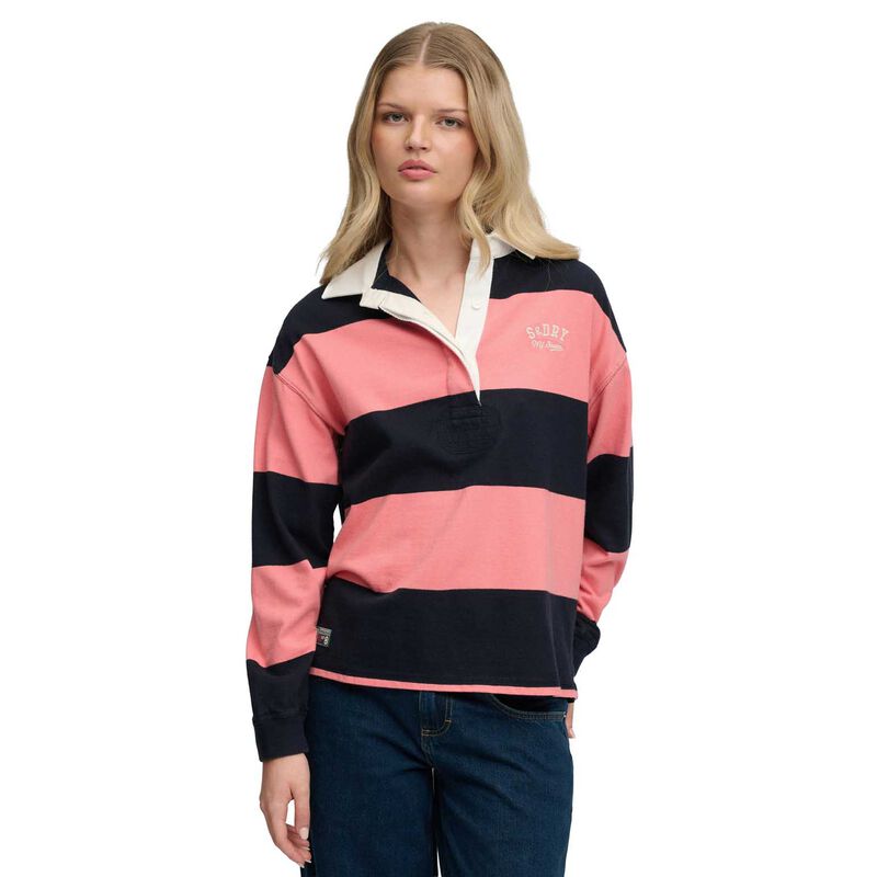Superdry Heritage Stripe Rugby Top image number 0